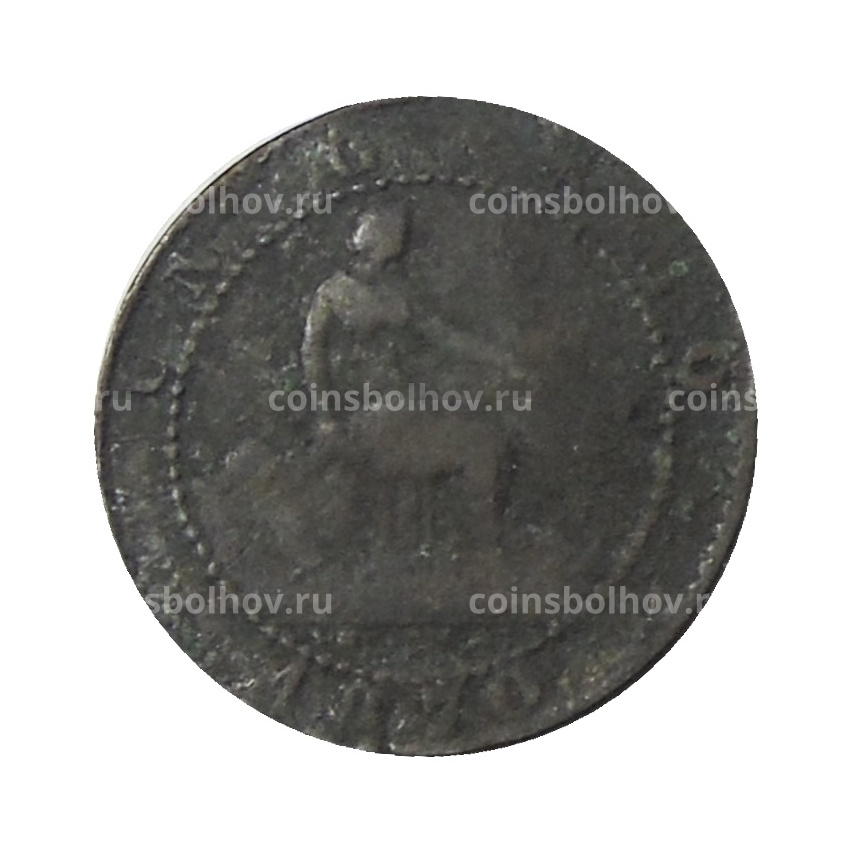 Монета 1 сентимо 1870 года Испания