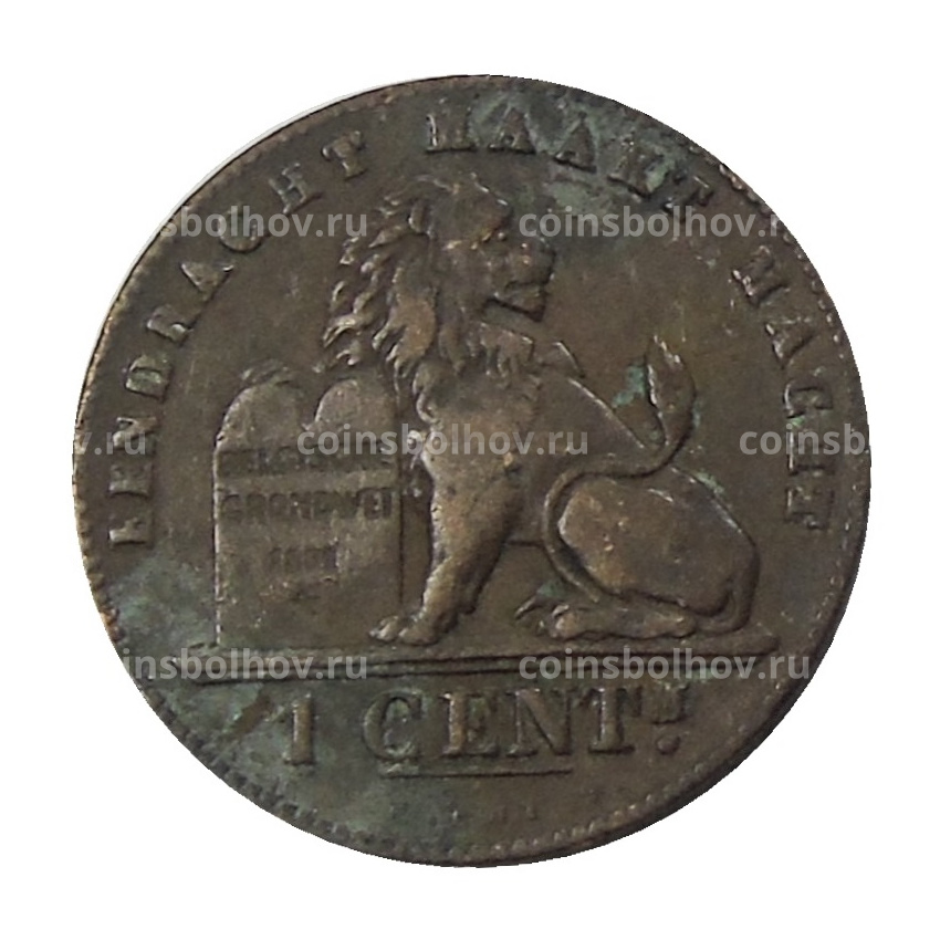 Монета 1 сантим 1902 года Бельгия Надпись на голландском — DER BELGEN (вид 2)