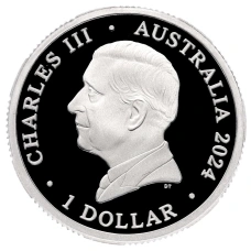 Монета 1 доллар 2024 года Австралия «Австралия в космосе» (в коробке) (реверс)