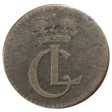 Монета 1 геллер 1728 года Германсике государства — Гессен — Кассель (реверс)