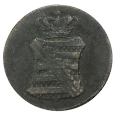 Монета 1 пфенниг 1833 года G Германские государства — Саксония (реверс)