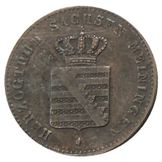 Монета 1 пфенниг 1867 года Германские государства — Саксен-Мейнинген (реверс)