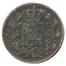 Монета 1 пфенниг 1863 года Германские государства — Бавария (реверс)