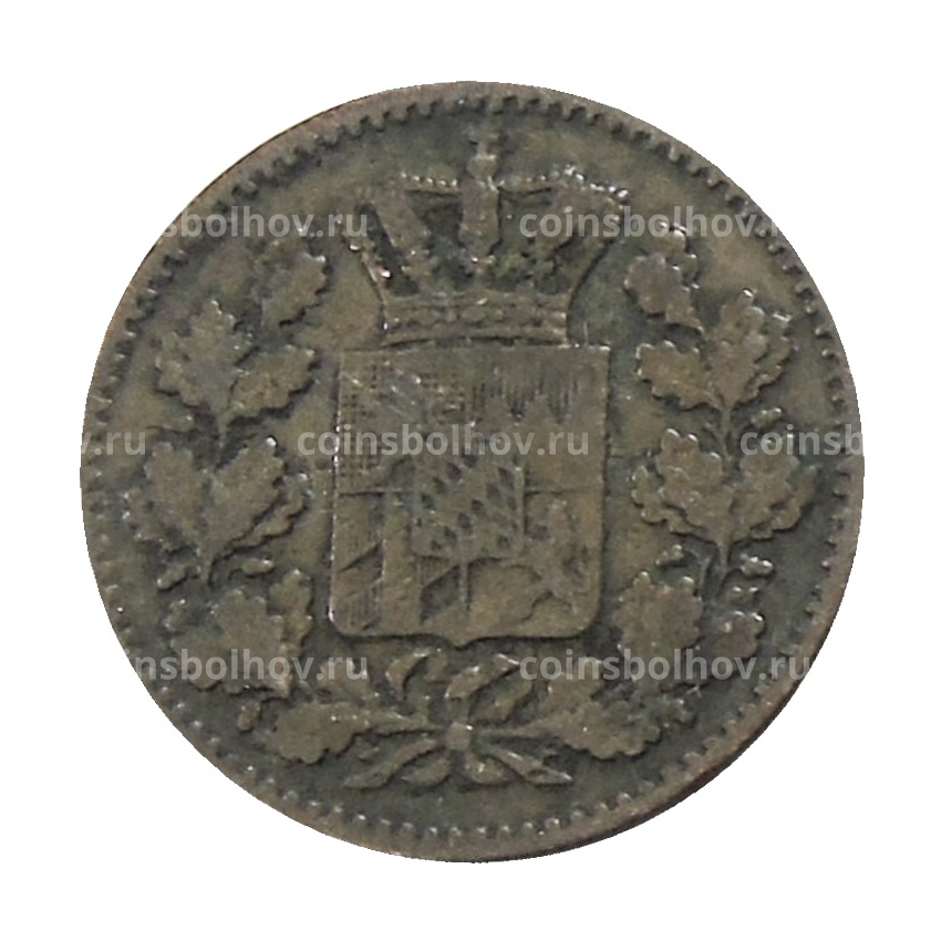 Монета 1 пфенниг 1859 года Германские государства — Бавария (вид 2)