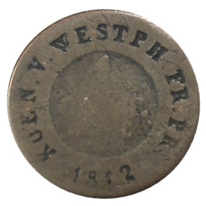 Монета 1 сантим 1812 года Вестфалия (аверс)