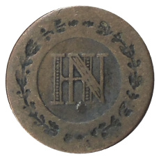 Монета 1 сантим 1812 года Вестфалия (реверс)