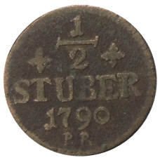 Монета 1/2 стубера 1790 года  Германские государства — Юлих-Берг (аверс)