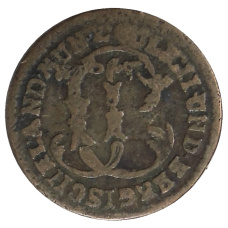 Монета 1/4 стубера 1784 года Германские государства — Юлих-Берг (реверс)