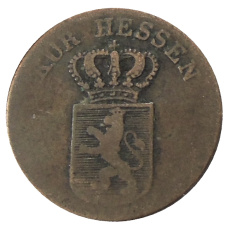 Монета 1/2 крейцера 1826 года Германские государства — Гессен-Кассель (реверс)