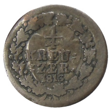 Монета 1/4 крейцера 1813 года Германские государства — Нассау (аверс)