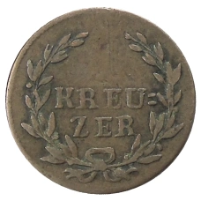 Монета 1/2 крейцера 1821 года Германские государства — Баден (аверс)