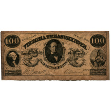 100 долларов 1862 года США (Штат Вирджиния) — Копия
