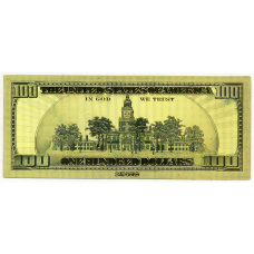 Сувенирная банкнота 100 долларов 1968 года США (вид 2)