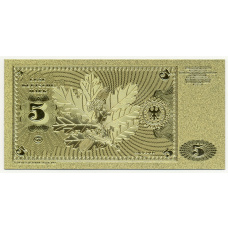 Сувенирная банкнота  5  марок 1980 года Германия (вид 2)