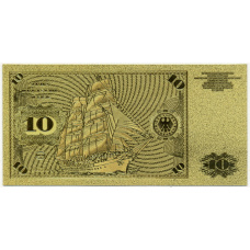 Сувенирная банкнота 10 марок 1980 года Германия (вид 2)