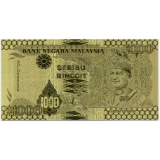 Сувенирная банкнота 1000 ринггит Малайзия