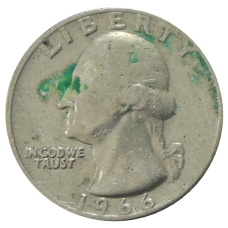 Монета 25 центов (1/4 доллара) 1966 года США (аверс)