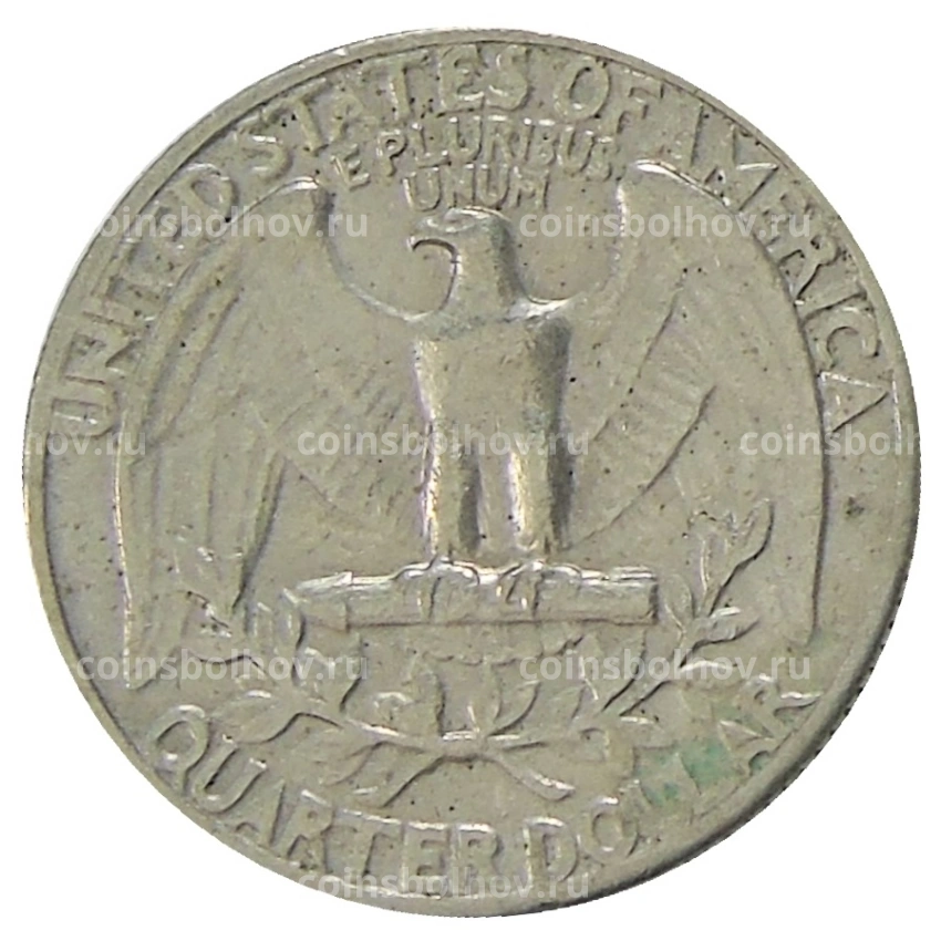 Монета 25 центов (1/4 доллара) 1966 года США (вид 2)