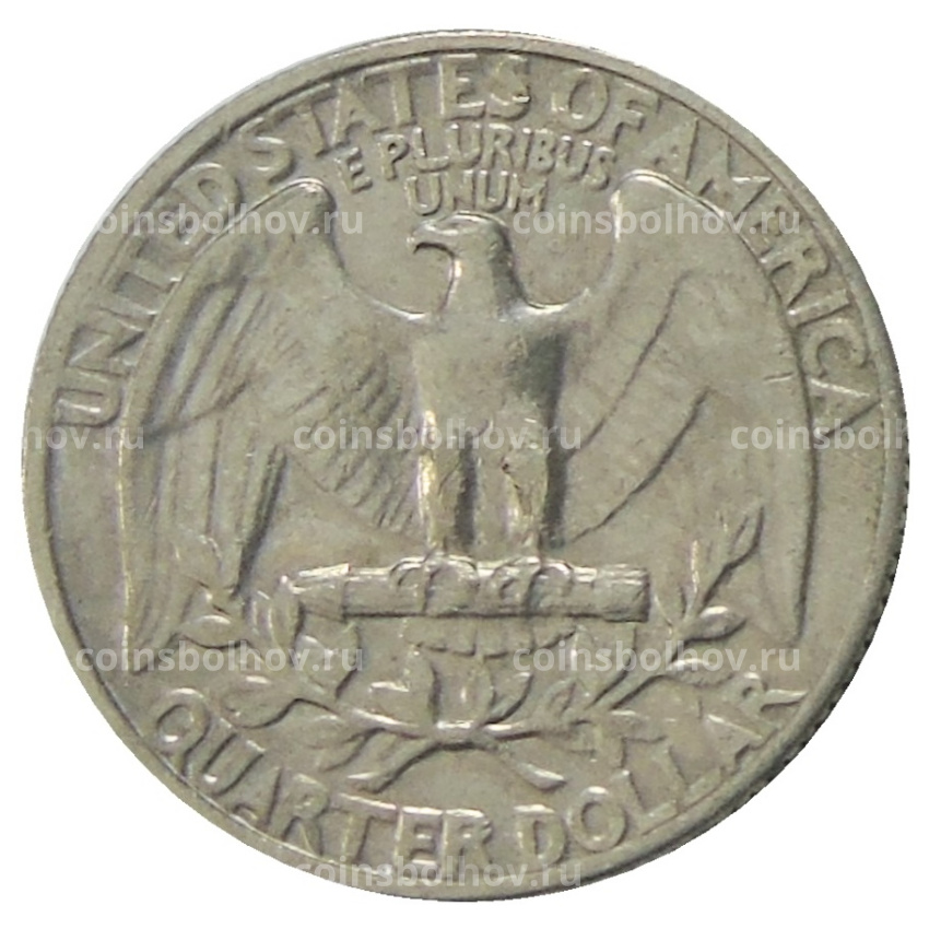 Монета 25 центов (1/4 доллара) 1966 года США (вид 2)