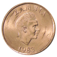 Монета 2 нгве 1983 года Замбия (аверс)