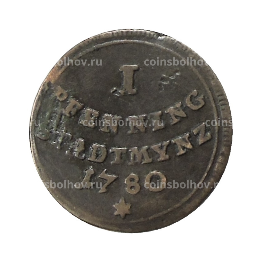 Монета 1 пфенниг 1780 года Германские государства — Аусбург