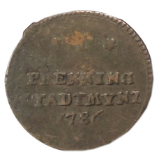 Монета 1 пфенниг 1786 года Германские государства — Аусбург (аверс)
