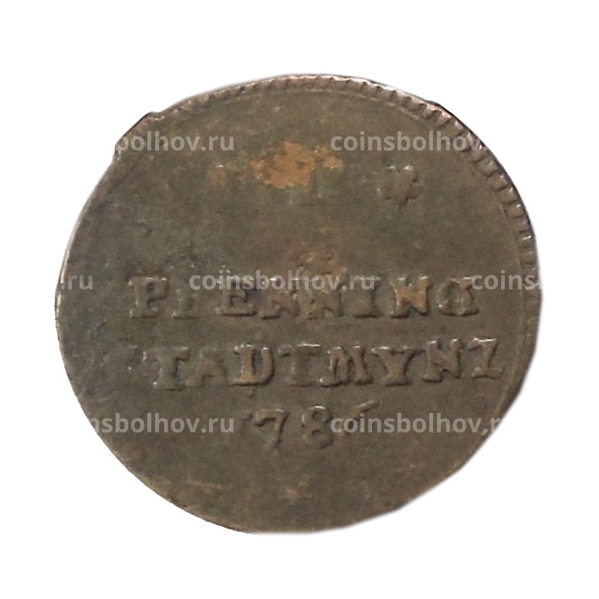 Монета 1 пфенниг 1786 года Германские государства — Аусбург