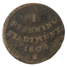 Монета 1 пфенниг 1804 года Германские государства — Аусбург (аверс)