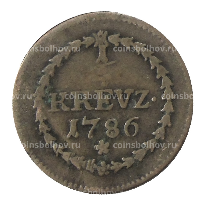 Монета 1/4 крейцера 1786 года Германские государства — Пфальц