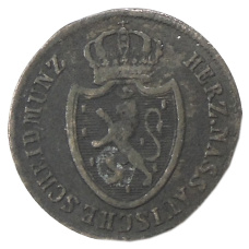 Монета 1/2 крейцера 1813 года Германские государства — Нассау (реверс)