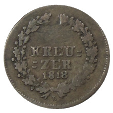 Монета 1/4 крейцера 1818 года L Германские государства — Нассау (аверс)