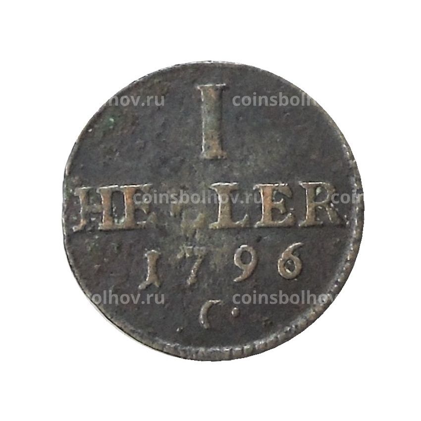 Монета 1 пфенниг 1796 года Германские государства — Саксония