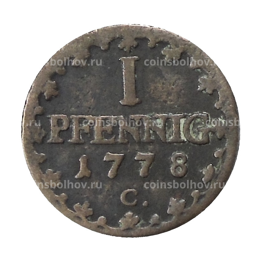 Монета 1 пфенниг 1778 года Германские государства — Саксония