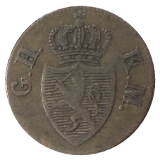 Монета 1 геллер 1840 года Германские государства — Гессен-Дармштадт (реверс)