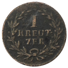 Монета 1 крейцер 1816 года Германские государства — Баден (аверс)
