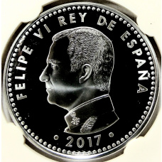 Монета 10 евро 2017 года Испания «Чемпионат мира по футболу 2018, Россия» (в слабе) (реверс)