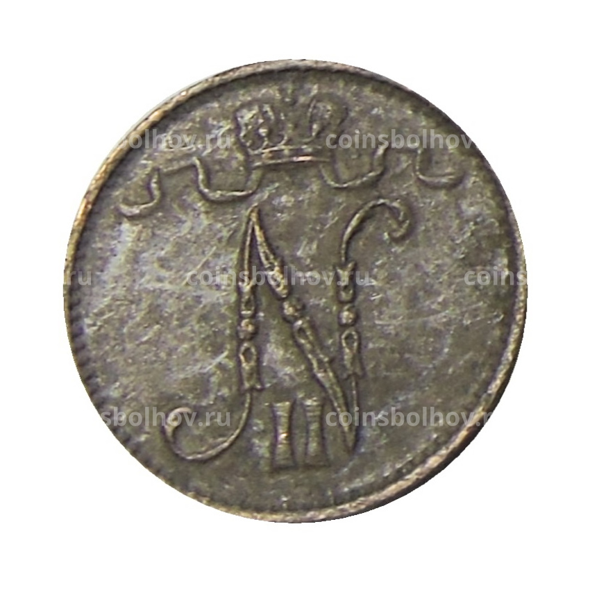 Монета 1 пенни 1913 года Русская Финляндия (вид 2)