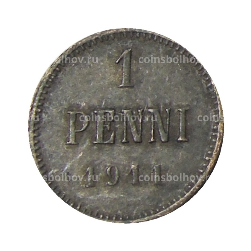 Монета 1 пенни 1911 года Русская Финляндия