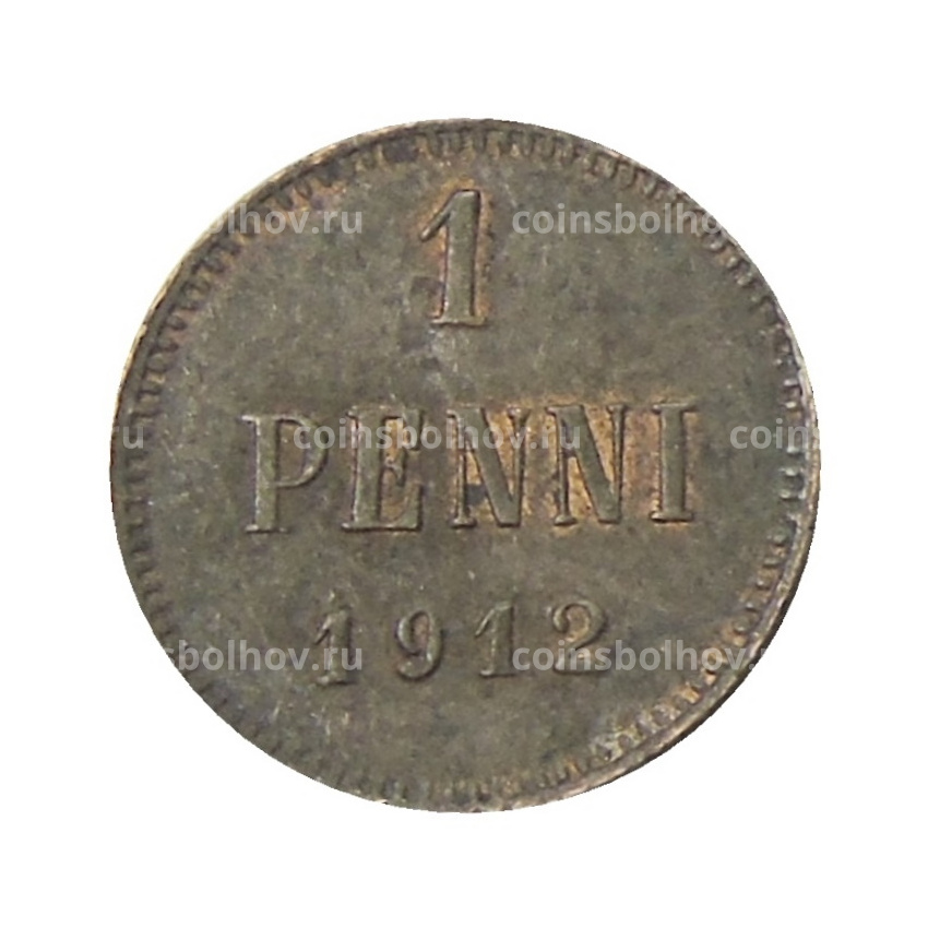 Монета 1 пенни 1912 года Русская Финляндия