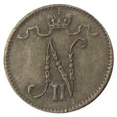 Монета 1 пенни 1916 года Русская Финляндия (реверс)