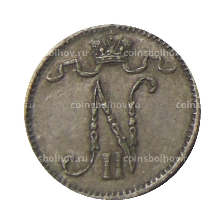 Монета 1 пенни 1900 года Русская Финляндия (вид 2)