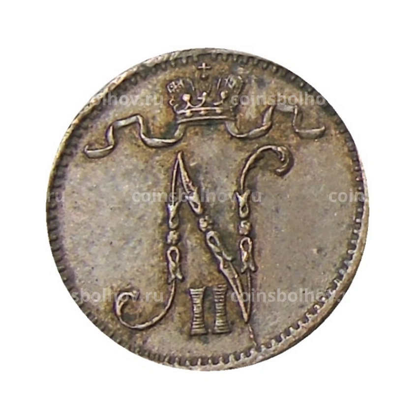 Монета 1 пенни 1916 года Русская Финляндия (вид 2)
