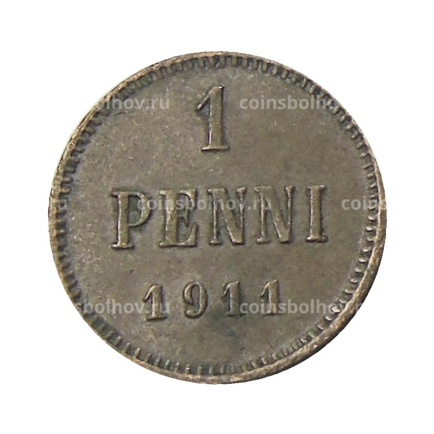 Монета 1 пенни 1911 года Русская Финляндия