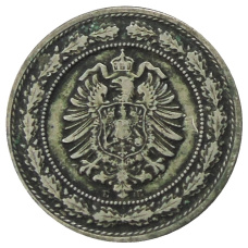 Монета 20 пфеннигов 1887 года E Германия (реверс)