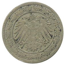 Монета 20 пфеннигов 1890 года A Германия (реверс)