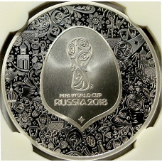 Монета 10 евро 2018 года Франция «Чемпионат мира по футболу 2018, Россия» (в слабе) (реверс)