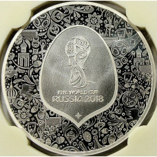 Монета 10 евро 2018 года Франция «Чемпионат мира по футболу 2018, Россия» (в слабе) (реверс)