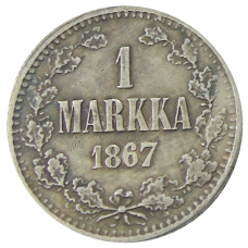 1 марка 1867 года Русская Финляндия — Копия