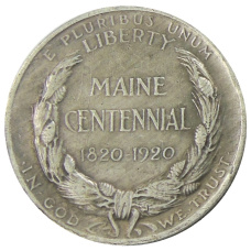 1/2 доллара (50 центов)1920 года «100 лет штату Мэн» США — Копия (аверс)
