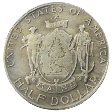 1/2 доллара (50 центов)1920 года «100 лет штату Мэн» США — Копия (вид 2)